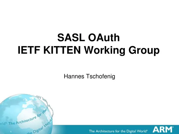 sasl oauth ietf kitten working group