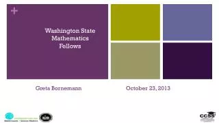 Washington State Mathematics Fellows