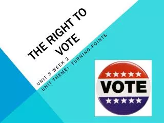 The right to vote