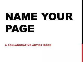 Name your page