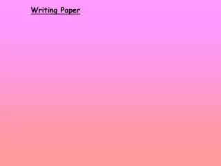 Writing Paper