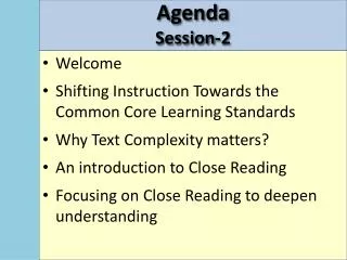 Agenda Session-2