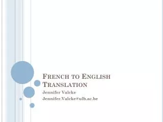 French to English Translation