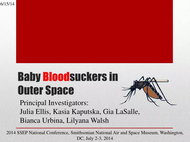 baby blood suckers in outer space