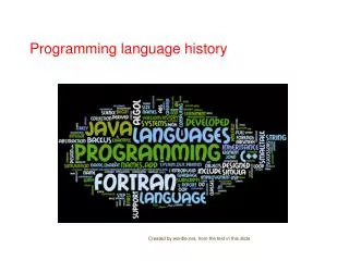 Programming language history