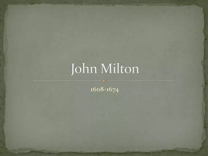 john milton