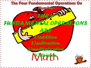 The Four Fundamental Operations On Numbers