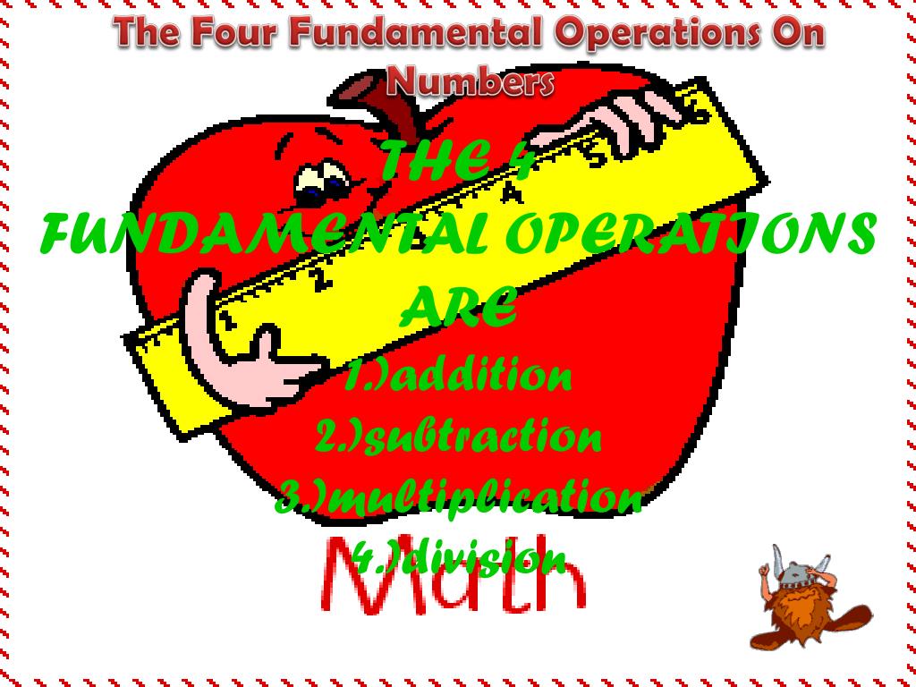 PPT - The Four Fundamental Operations On Numbers PowerPoint ...