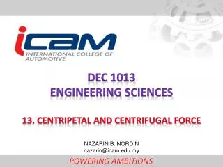 DEC 1013 ENGINEERING SCIENCES