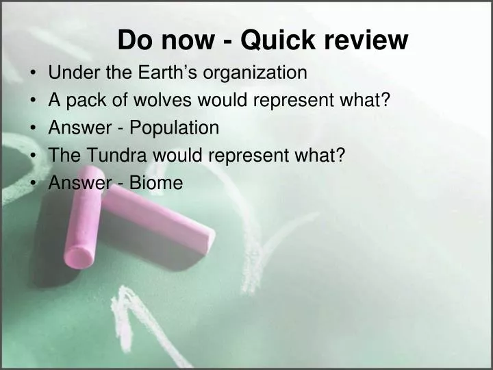 do now quick review