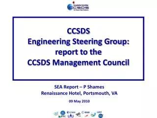 CCSDS Engineering Steering Group: report to the CCSDS Management Council