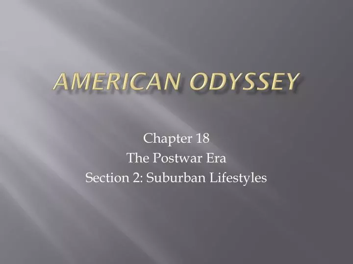 american odyssey