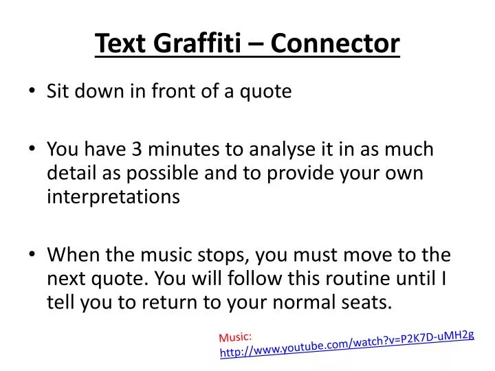 text graffiti connector