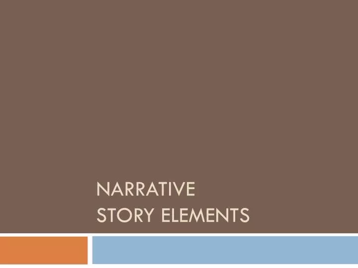 narrative story elements