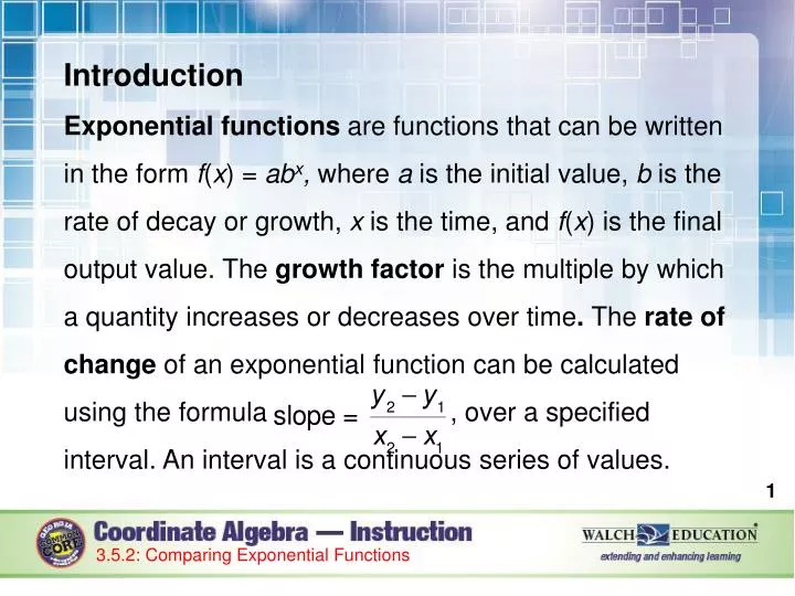 PPT - Exploring Exponential Functions: Comparing Properties PowerPoint ...