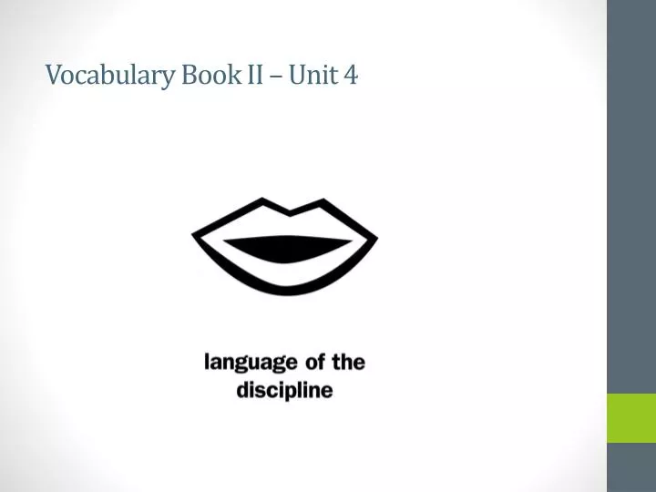 vocabulary book ii unit 4