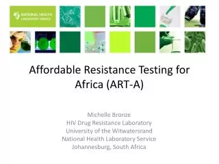 Affordable Resistance Testing for Africa (ART-A)