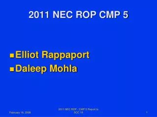 2011 NEC ROP CMP 5