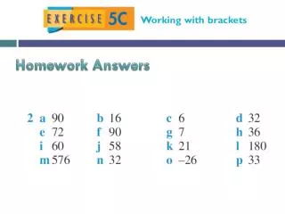 Homework Answers