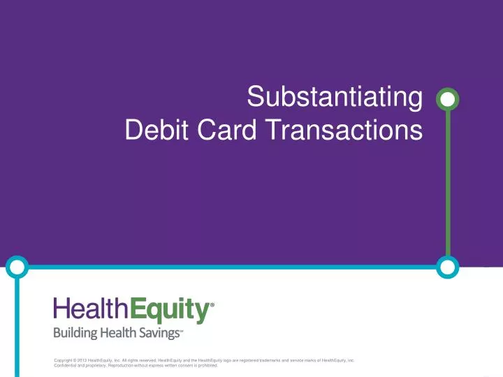 substantiating debit card transactions
