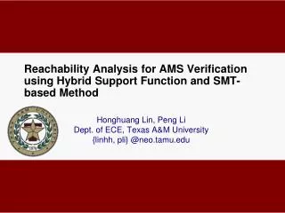 Reachability Analysis for AMS Verification using Hybrid Support Function and SMT-based Method