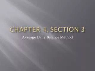 Chapter 4, section 3