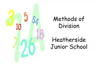 Methods of Division Heatherside Junior School
