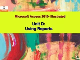 Microsoft Access 2010- Illustrated