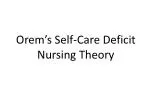 PPT - Orem’s Self-Care Deficit Nursing Theory PowerPoint Presentation ...