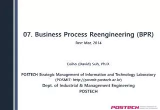 07. Business Process Reengineering (BPR)