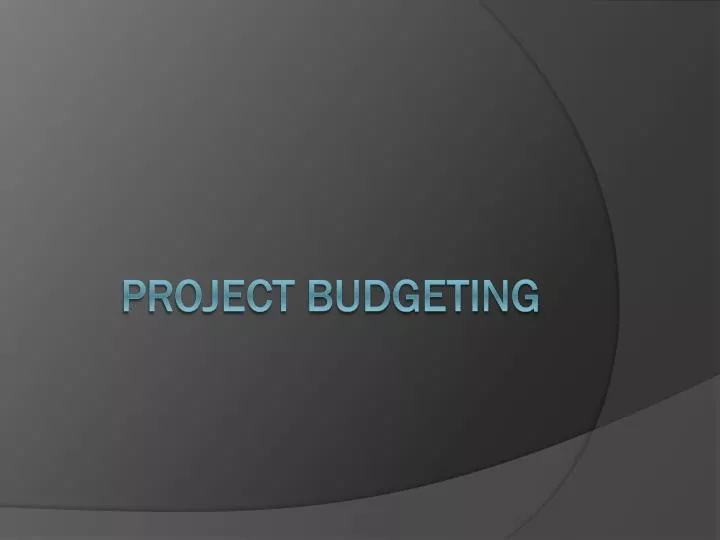 project budgeting