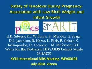 Safety of Tenofovir During Pregnancy: Association with Low Birth Weight and Infant Growth