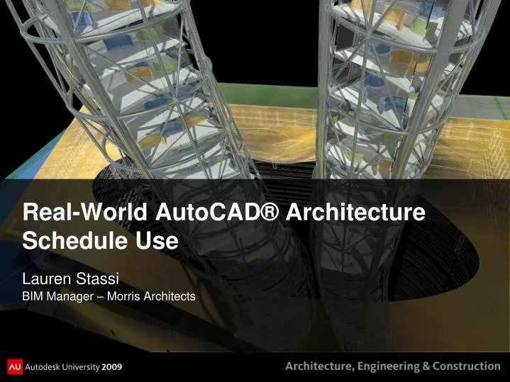 real world autocad architecture schedule use