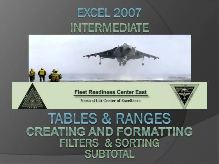 excel 2007 intermediate