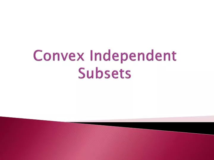 convex independent subsets