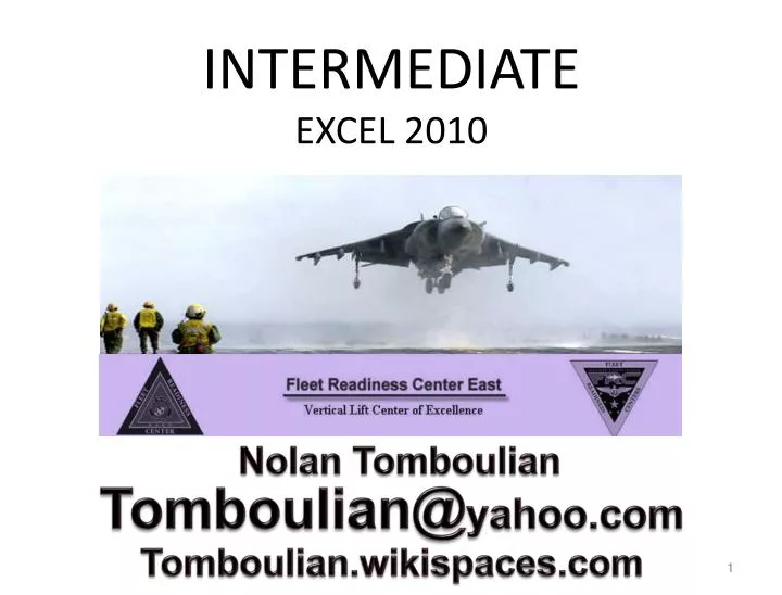 intermediate excel 2010