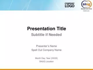 Presentation Title