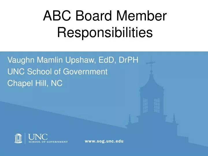 abc board member responsibilities