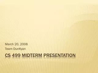 CS 499 Midterm Presentation