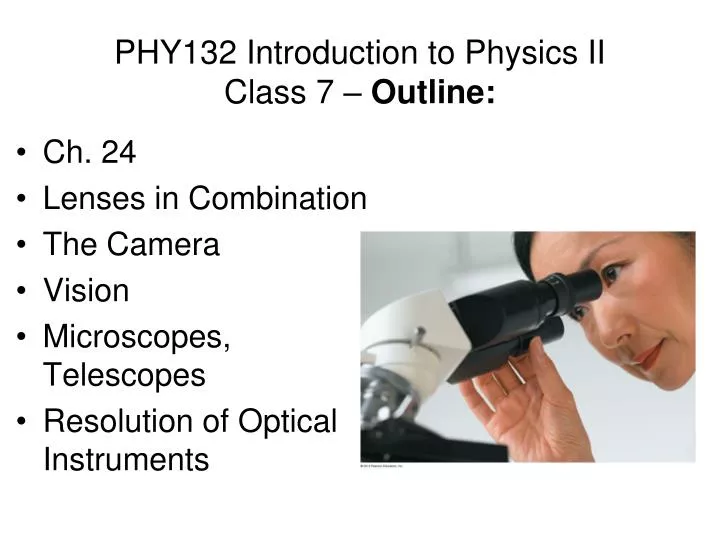 phy132 introduction to physics ii class 7 outline