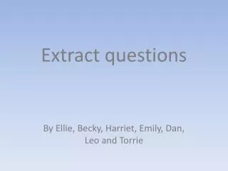 Extract questions