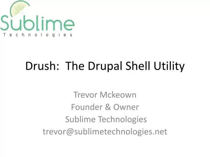 drush the drupal shell utility