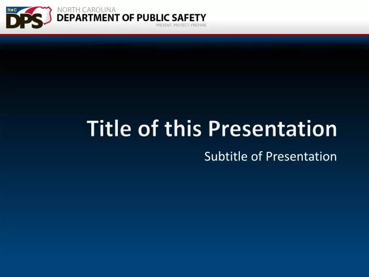 title of this presentation