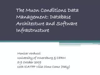 The Muon Conditions Data Management: Database Architecture and Software Infrastructure