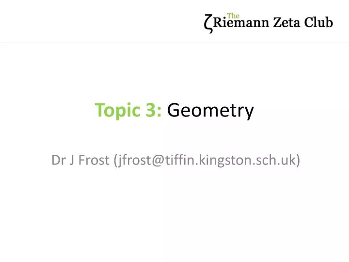 topic 3 geometry