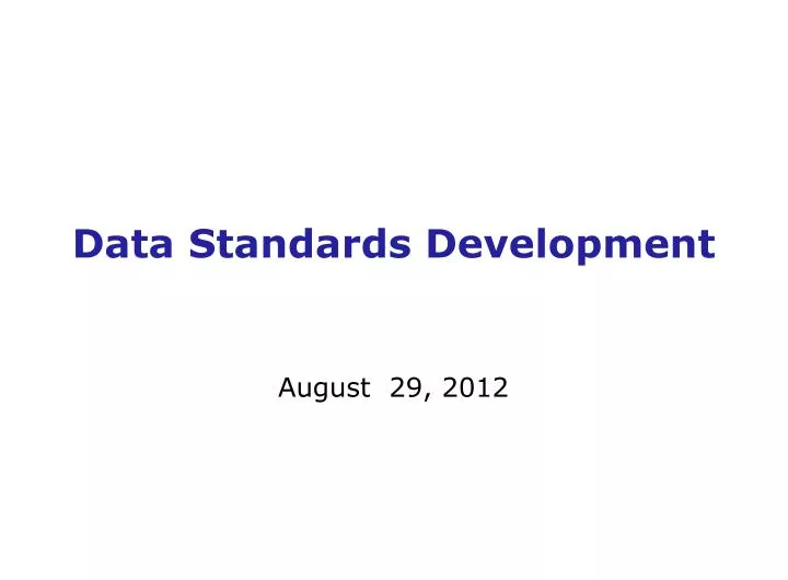 data standards development