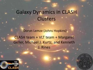 Galaxy Dynamics in CLASH Clusters