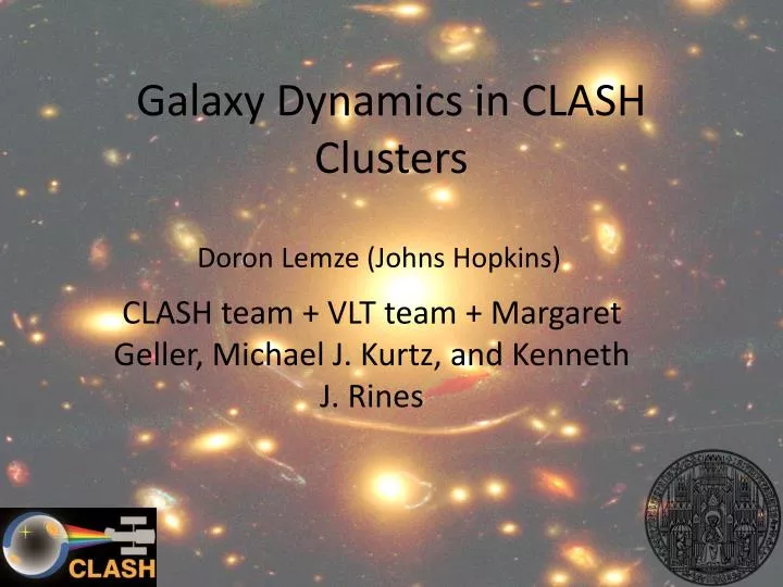 galaxy dynamics in clash clusters