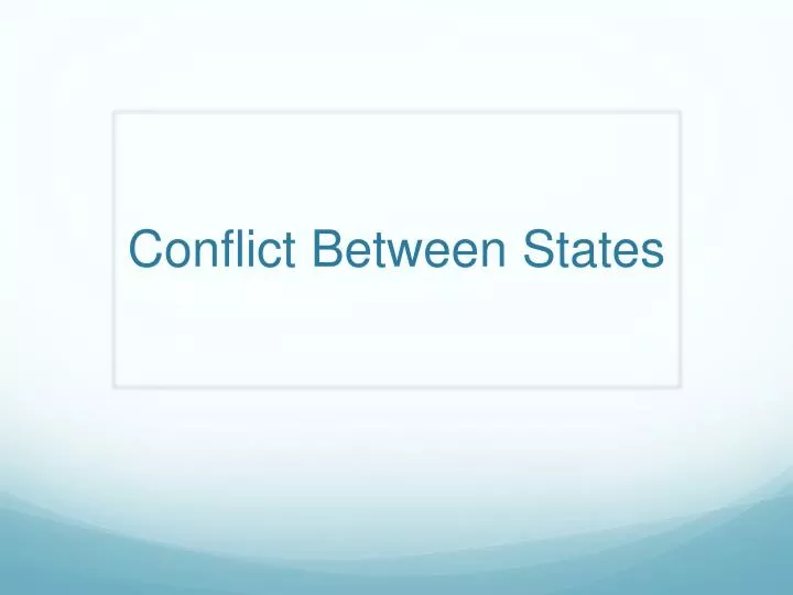 conflict between states