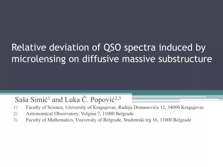 relative deviation of qso spectra induced by microlensing on diffusive massive substructure